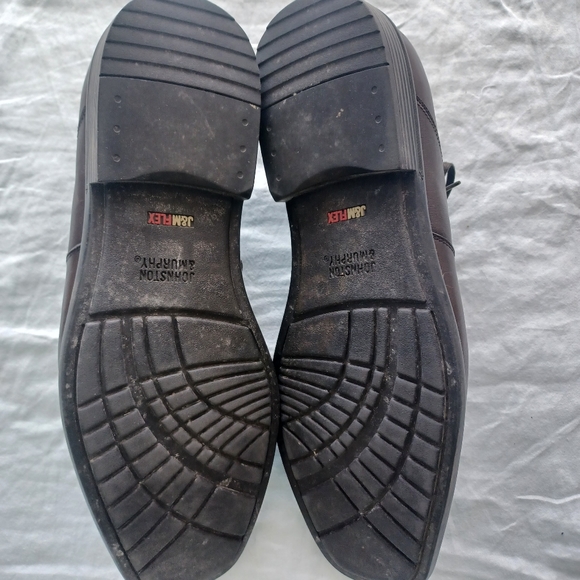 JOHNSTON & MURPHY SHEEPSKIN BROWN DRESS LACE UP SHOE 13M FITS LIKE 12M - Picture 4 of 14